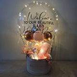 Popxstar Led Party Hot Air Balloon Bouquet Gift Surprise Tool Bopo Box Christmas Stuff Reveal Packing Wrap Gifting Packaging Basket Candy