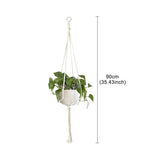 Popxstar Valentine's Day Handmade Flower Hanging Pot Rope Net Macrame Plant Hanger Flower Pot for Home Wall Decoration Courtyard Garden Planter Basket