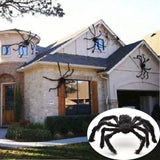 Popxstar 30cm/50cm/75cm/90cm/125cm/150cm/200cm Black Spider Halloween Decoration Haunted House Prop Indoor Outdoor Giant Decor