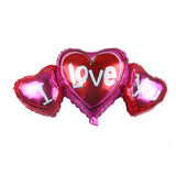 Popxstar New love bride and groom wedding decoration Valentine's Day proposal rose lipstick ring shape aluminum balloon