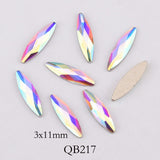 Popxstar 20pcs Crystals Nail Diamond Stone Strass AB Glass Rhinestones For 3D Nails Art Decorations Supplies Jewelry QB217-246A