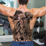 Popxstar large temporary tatoo for men tattoo body art full back sexy tattoo sticker lion king tiger dragon tattoo designs waterproof