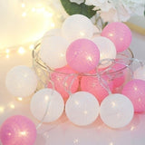 Popxstar Garland String Lights 20 LED Cotton Ball Fairy Lighting Strings for Holiday Christmas Party Wedding Romantic Decorations Lights