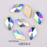 Popxstar 20pcs Crystals Nail Diamond Stone Strass AB Glass Rhinestones For 3D Nails Art Decorations Supplies Jewelry QB217-246A