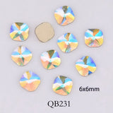 Popxstar 20pcs Crystals Nail Diamond Stone Strass AB Glass Rhinestones For 3D Nails Art Decorations Supplies Jewelry QB217-246A