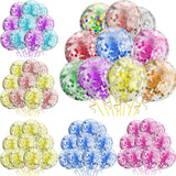 Popxstar 12 Inch 10pcs Transparent Balloon Confetti Helium Baby Shower Birthday Party Wedding Decoration  Sequins