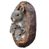 Popxstar Squirrel Tree Hugger Yard Art Outdoor Tree Hole Statues Tree Face Decor Novelty Garden Decoration Outdoor Yard Art Sculpture