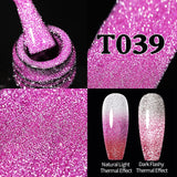 Popxstar 7.5ml Purple Reflective Cat Magnetic Gel Polish Semi Permanent Soak Off UV Led Gel Varnish Spring Nail Art Manicures