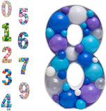 Popxstar Diy Balloons Numbers Mosaic Balloon Filling Box Mosaic Number Alphabet Frames Balloon Decoration Baby Party Anniversary Decor