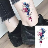 Popxstar Waterproof Temporary Tattoo Sticker black machine gun tatto flash tatoo fake tattoos for men women