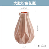 Popxstar Morandi Plastic Vase Living Room Decoration Ornaments Modern Origami Plastic Vases for Flower Arrangements Home Decoration