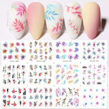 Popxstar spring centerpiece ideas short square acrylic nails spring dip nails Harunouta 12Pcs Sweet Love Heart Nail Water Decals Valentines Manicure Letter Flower Leaf Sliders for Nails Accessories