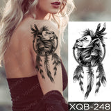 Popxstar New Year's Day Valentine's Day  Waterproof Temporary Tattoo Sticker Forest Lion Tiger Bear Flash Tattoos Women Leopard Wolf Crown Body Art Arm Fake Tatoo Men