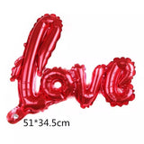 Popxstar New love bride and groom wedding decoration Valentine's Day proposal rose lipstick ring shape aluminum balloon