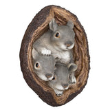 Popxstar Squirrel Tree Hugger Yard Art Outdoor Tree Hole Statues Tree Face Decor Novelty Garden Decoration Outdoor Yard Art Sculpture