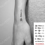 Popxstar Waterproof Temporary Tattoo Sticker black machine gun tatto flash tatoo fake tattoos for men women