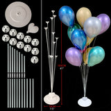 Popxstar 1Set 19 Tubes Balloon Stand Balloon Holder Column Confetti Balloons Baby Shower Birthday Party Wedding Decoration Supplies