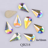 Popxstar 20pcs Crystals Nail Diamond Stone Strass AB Glass Rhinestones For 3D Nails Art Decorations Supplies Jewelry QB217-246A