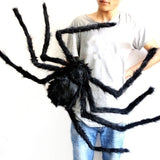 Popxstar 30cm/50cm/75cm/90cm/125cm/150cm/200cm Black Spider Halloween Decoration Haunted House Prop Indoor Outdoor Giant Decor