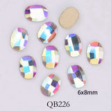 Popxstar 20pcs Crystals Nail Diamond Stone Strass AB Glass Rhinestones For 3D Nails Art Decorations Supplies Jewelry QB217-246A