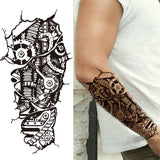 Popxstar Teenagers over Knee Tattoo Men Small Men's TattoosGod Cross Lion Temporary Tattoos For Men Women Realistic Compass Lion Fake Tatoos Forearm Jesus Christ Thigh Tattoo Sticker