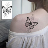 Popxstar Feather Bird 8 Element Pattern Dandelion Temporary Tattoo Sticker Fake Tattoos for Women Men Body Makeup Waterproof Stickers