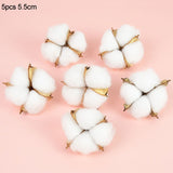 Popxstar Valentine's Day Naturally Dried Cotton Flowers Artificial Plants Floral Branch for Wedding Party Home Decoration Fake Flowers DIY Wreath Garland