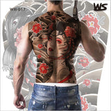 Popxstar large temporary tatoo for men tattoo body art full back sexy tattoo sticker lion king tiger dragon tattoo designs waterproof