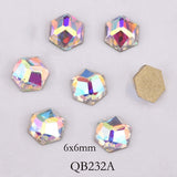 Popxstar 20pcs Crystals Nail Diamond Stone Strass AB Glass Rhinestones For 3D Nails Art Decorations Supplies Jewelry QB217-246A