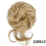 Popxstar   Synthetic Messy Chignon Donut Hair Bun Hair Accessories  Scrunchies Elastic Hair Band Hair Ties Curly Hairpiece Blonde Hair