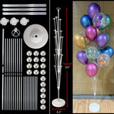 Popxstar 1Set 19 Tubes Balloon Stand Balloon Holder Column Confetti Balloons Baby Shower Birthday Party Wedding Decoration Supplies