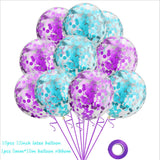 Popxstar 12 Inch 10pcs Transparent Balloon Confetti Helium Baby Shower Birthday Party Wedding Decoration  Sequins