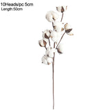 Popxstar Valentine's Day Naturally Dried Cotton Flowers Artificial Plants Floral Branch for Wedding Party Home Decoration Fake Flowers DIY Wreath Garland
