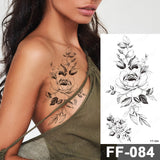 Popxstar Waterproof Temporary Tattoo Sticker I Love You Flash Tattoos Lip Print Butterfly Flowers Body Art Arm Fake Sleeve Tatoo Women