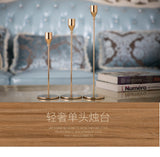 Popxstar 3Pcs/Set Chinese Style Metal Candle Holders Simple Golden Wedding Decoration Bar Party Living Room Decor Home Decor Candlestick