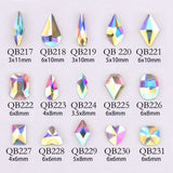 Popxstar 20pcs Crystals Nail Diamond Stone Strass AB Glass Rhinestones For 3D Nails Art Decorations Supplies Jewelry QB217-246A