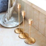 Popxstar 3Pcs/Set Chinese Style Metal Candle Holders Simple Golden Wedding Decoration Bar Party Living Room Decor Home Decor Candlestick