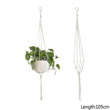 Popxstar Macrame Handmade Plant Hanger Baskets Flower Pots Holder Balcony Hanging Decoration Knotted Lifting Rope Home Garden Supplies