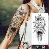 Popxstar fake henna tattoo mandala lotus flowers jewery arabic indian egyptian tattoo sleeve hand finger breast tatoo black waterproof