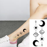 Popxstar Waterproof Temporary Tattoo Sticker black machine gun tatto flash tatoo fake tattoos for men women