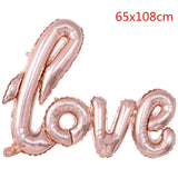 Popxstar New Year Valentine's Day 1pc Rose Gold Diamond Ring Foil Balloons Bride to Be Balloon Valentines Day Wedding Decorations Engagement Party Supplies