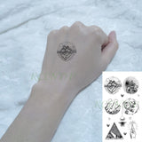 Popxstar Waterproof Temporary Tattoo Sticker black machine gun tatto flash tatoo fake tattoos for men women