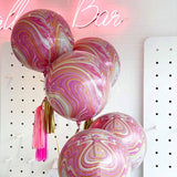 Popxstar New Style 22Inch 4D Agate Color Marble Aluminum Foil Balloons Wedding Birthday Party Decoration Balloon Color Cloud Foil Balloon