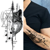 Popxstar Teenagers over Knee Tattoo Men Small Men's TattoosGod Cross Lion Temporary Tattoos For Men Women Realistic Compass Lion Fake Tatoos Forearm Jesus Christ Thigh Tattoo Sticker