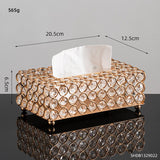 Popxstar New Year Valentine's Day Diamond Tissue Box Home Storage Box Pen Holder Napkin Holder Metal Bedroom Kitchen Living Room Decor Gift Nordic Home Storage