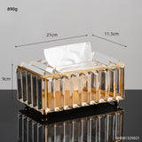 Popxstar New Year Valentine's Day Diamond Tissue Box Home Storage Box Pen Holder Napkin Holder Metal Bedroom Kitchen Living Room Decor Gift Nordic Home Storage