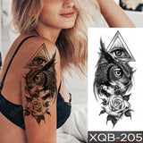 Popxstar New Year's Day Valentine's Day  Waterproof Temporary Tattoo Sticker Forest Lion Tiger Bear Flash Tattoos Women Leopard Wolf Crown Body Art Arm Fake Tatoo Men