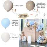 Popxstar Double Apricot Nude Balloon Garland Arch Kit Macaron Blue Kids Birthday Party Decor Latex Baby Shower Wedding Ballons Decoration