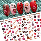 Popxstar Nail Art Stickers Water Decals Eyes Stripe Nail Art Decorations for Manicure Accessories Press on Nails Foil Stickers and Decals