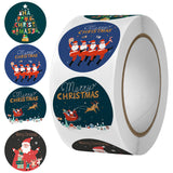 Popxstar 500pcs Christmas Round Labels Thank You Kraft Stickers Wedding Gift Envelope Sealing Label Stickers Stationery Scrapbooking